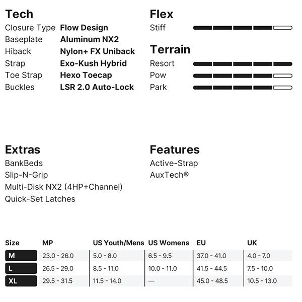 FLOW（フロー） ラスト1点 バインディング NX2 HYBRID エヌエックス