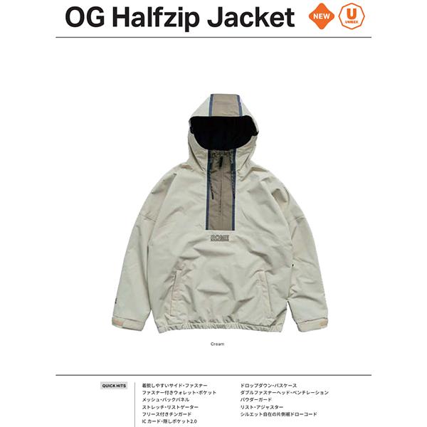 ROME SDS スノーボードウェア ローム OG HARFZIP JACKET プルオーバー