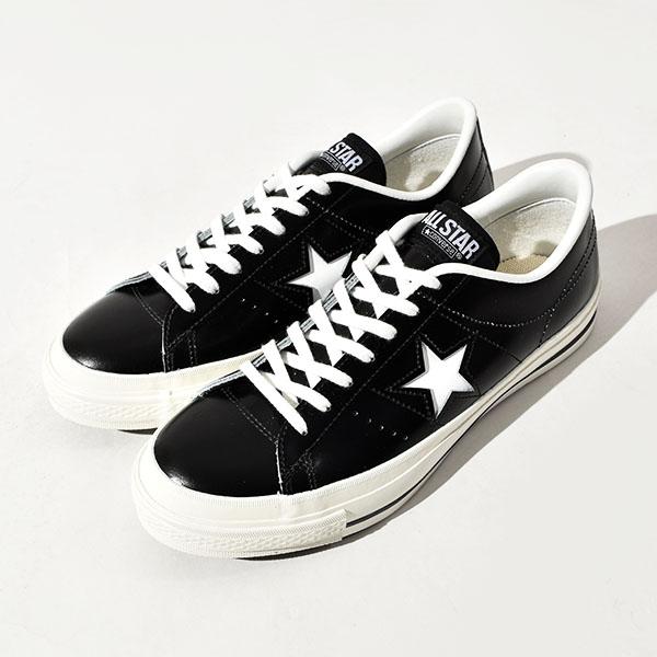 ワンスター J コンバース CONVERSE ONE STAR J レザー スニーカー メンズ MADE IN JAPAN 日本製 白 黒 赤 ホワイト ブラック レッド CONVERSE ワンスター ONE STAR IN ホワイト ブラック レッド