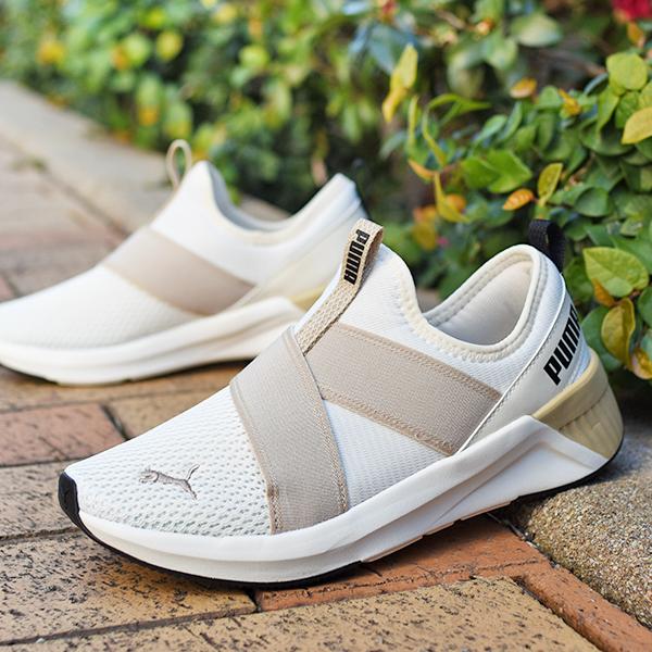 PUMA クリーム色 スリッポンローファー レディース 【PUMA】 プーマ W PROWL 680 SLIP ON プラウル 680