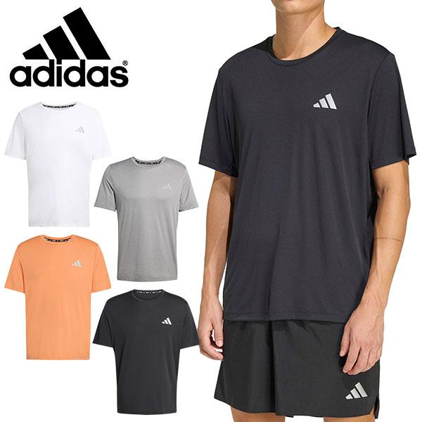 ゆうパケット対応可能！アディダス メンズ レディース 半袖 Tシャツ adidas Run Ess Tee M ランニング ジョギング トレーニング ウェア 2026春夏新作 P6147 | adidas