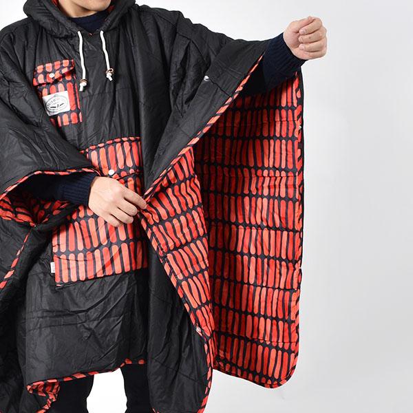30%off ポンチョ ポーラー POLeR PONCHO ポンチョ シュラフ リバーシブル 防寒着 寝具 車中泊 コンパクト アウトドア キャンプ 林間学校 防災_15