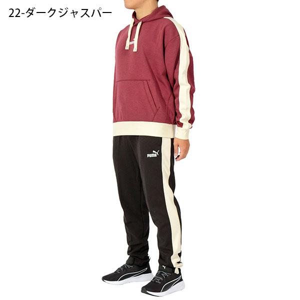 30%off プーマ メンズ レディース スウェット 上下セット PUMA CORE HERITAGE フーディースウェット テーパード パンツ ジャージ 677675 677676｜elephant｜06