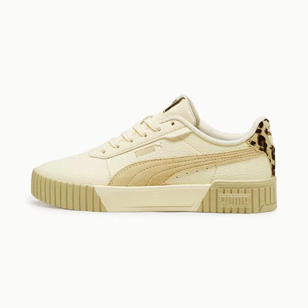 ヒョウ柄 プーマ レディース 厚底 スニーカー ヒール高3cm PUMA キャリーナ 2.0 IATD レオパード ローカット シューズ 靴 ベージュ 2024春夏新作 396346｜elephant｜03