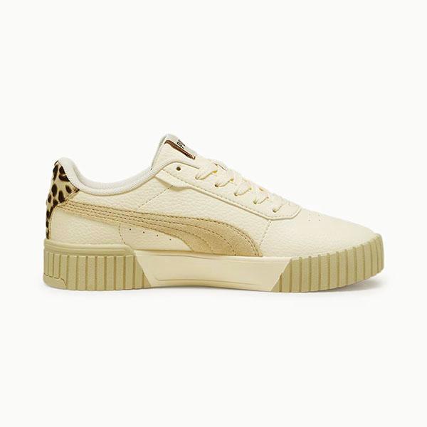 ヒョウ柄 プーマ レディース 厚底 スニーカー ヒール高3cm PUMA キャリーナ 2.0 IATD レオパード ローカット シューズ 靴 ベージュ 2024春夏新作 396346｜elephant｜04