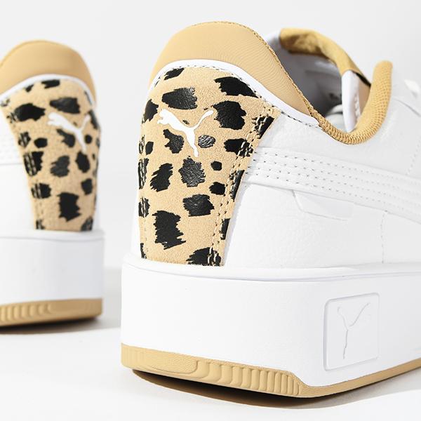 Puma ホワイト レオパード 厚底スニーカー24.0センチ PUMA 25%off ヒョウ柄 プーマ 厚底 レディース スニーカー