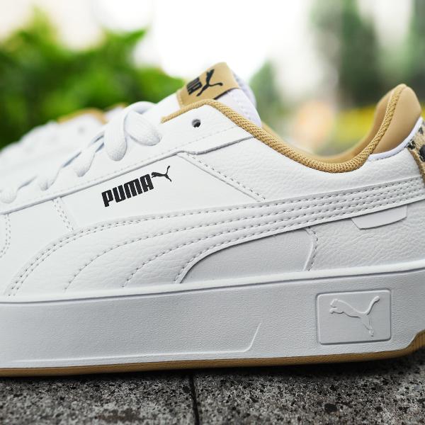 Puma ホワイト レオパード 厚底スニーカー24.0センチ PUMA 25%off ヒョウ柄 プーマ 厚底 レディース スニーカー