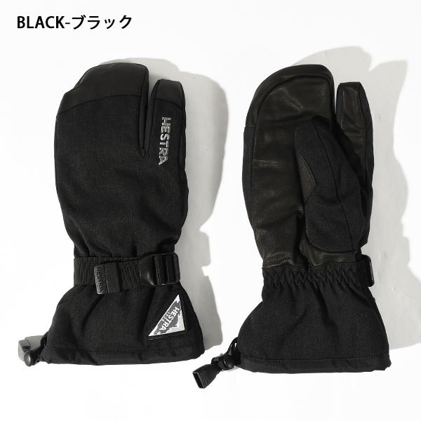 Hestra ブラック レザー ミトングローブ HESTRA レザー ミトングローブ ブラック 8