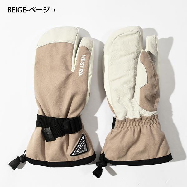 Hestra ミトン グローブ サイズ9 黒/ベージュ