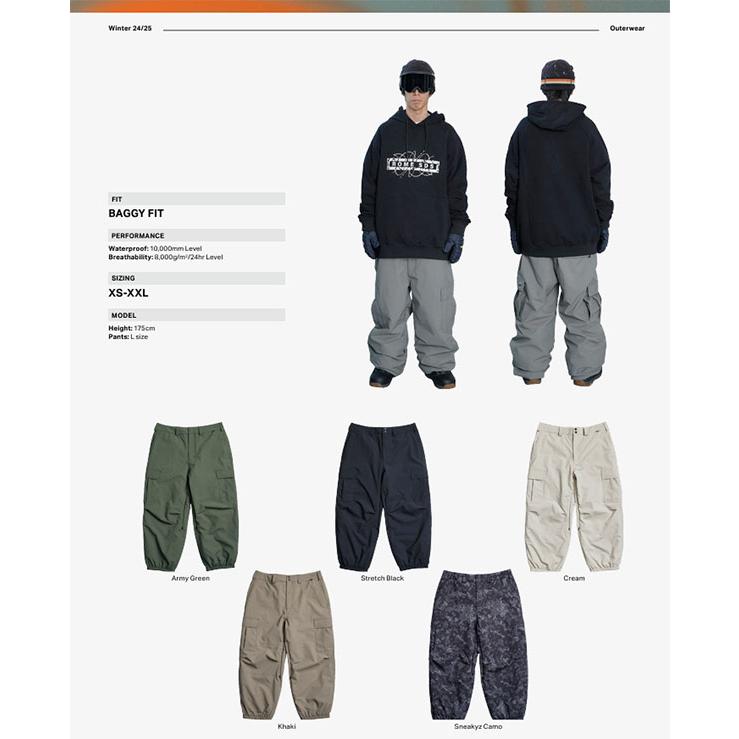 ROME SDS 40%off スノーボードウェア ローム メンズ BAGGY CARGO PANTS