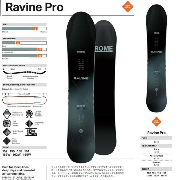 ROME SDS 162Wのみ スノーボード 板 ローム RAVINE PRO ラヴィーン