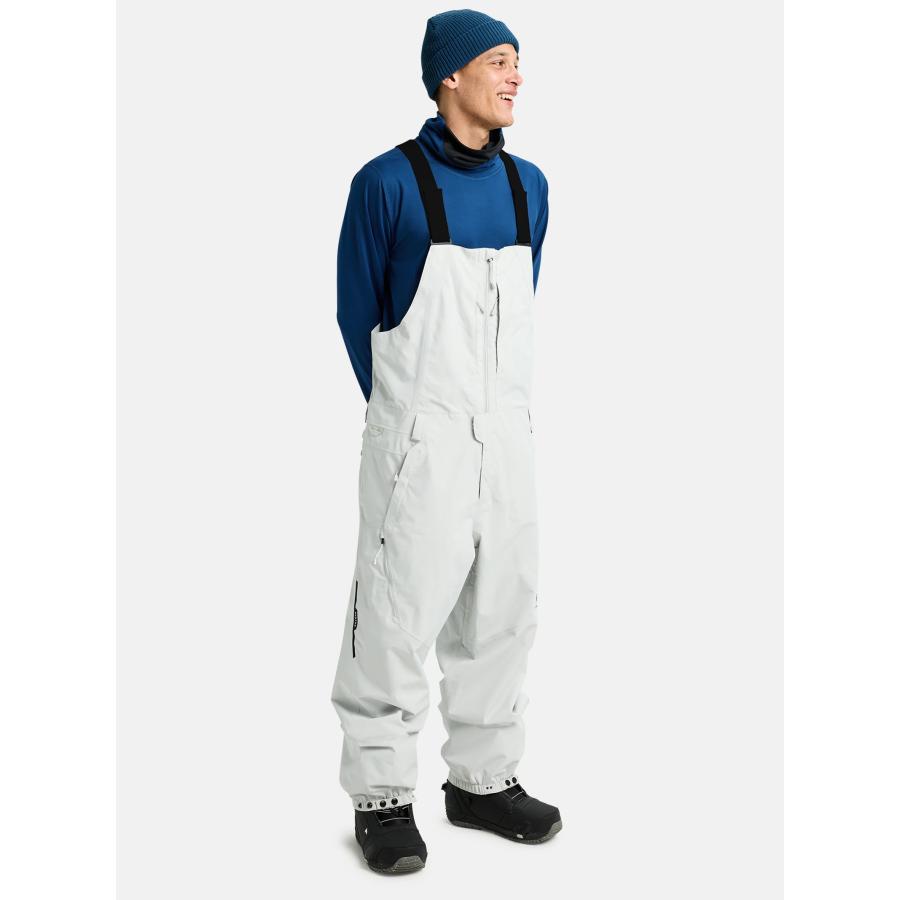 BURTON ビブパンツ ホワイト 2026年秋冬モデル BURTON（バートン） スノーボードウェア BURTON Reserve Relaxed Bib