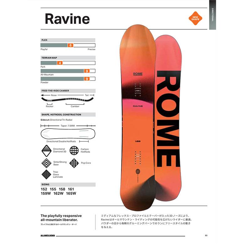 ROME SDS スノーボード 板 ローム RAVINE ラヴィーン メンズ スノボ