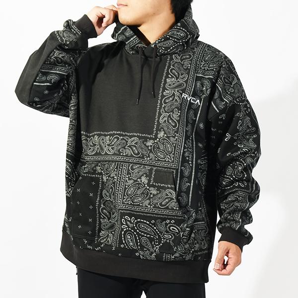 RVCA（ルーカ） 35%off プルオーバーパーカー メンズ バンダナ柄 裏