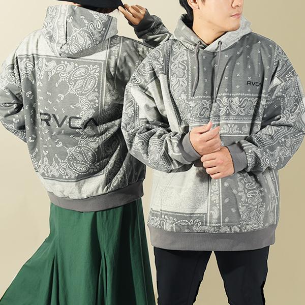 ルーカ RVCAセットアップ ペイズリーバンダナ柄 メンズ撥水防水 RVCA ルーカ スウェット セットアップ パーカー パンツ メンズ