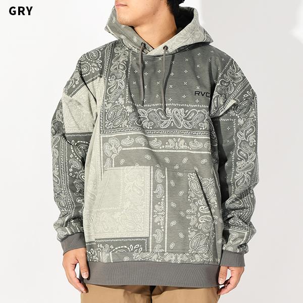 RVCA 35%off プルオーバーパーカー ルーカ メンズ バンダナ柄 裏起毛 