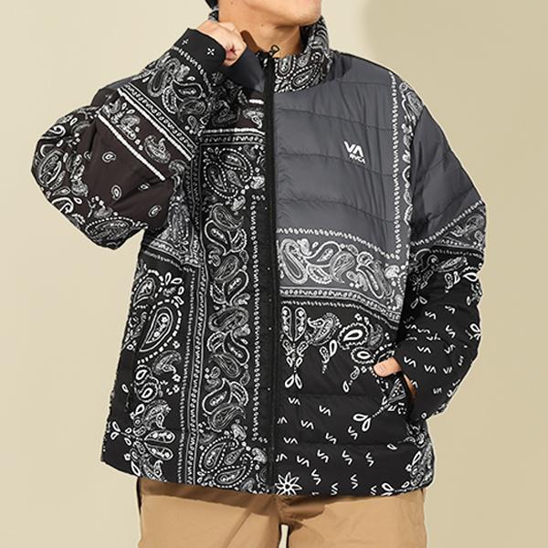 ⭐︎新品未使用⭐︎RVCA ジャケット　裏側柄付き　フリース　sizeM RVCA（ルーカ） 43%off ダウンジャケット メンズ BREEZY PUFFER JACKET