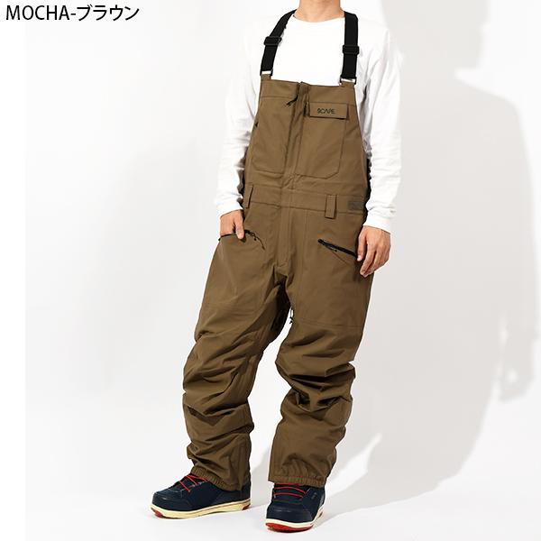 SCAPE ウェア　ブラウン オーバーオール　ビブパン SCAPE（エスケープ） スノーボードウェア BIB PANTS メンズ レディース