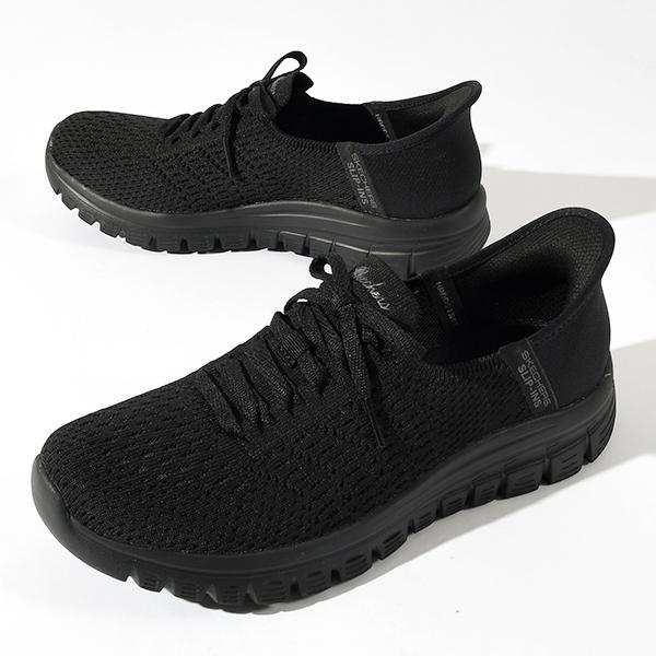新品未使用　adidas ブラック スニーカー SKECHERS（スケッチャーズ） 30%off 手を使わずにスッと履ける