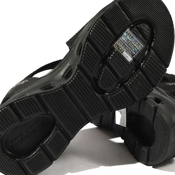 手を使わずにスッと履ける スケッチャーズ サンダル レディース SKECHERS スリップインズ グリッド ステップ プロ スポーツサンダル 119557の画像