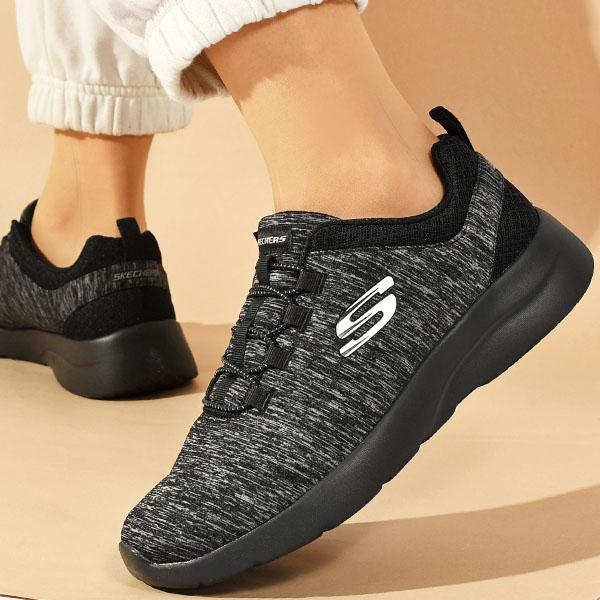 SKECHERS（スケッチャーズ） 低反発 スリッポン スニーカー ゴム紐