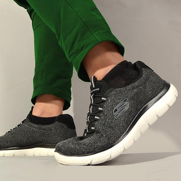 SKECHERS 低反発 スケッチャーズ スニーカー ゴム紐 メンズ SUMMITS 