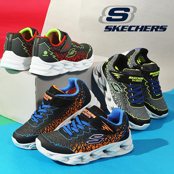 光る靴 スケッチャーズ キッズ スニーカー SKECHERS Sライツ ボルテックス ゾレント シューズ 靴 男の子 子供 400603L 2024春新作 15%off｜elephant｜24