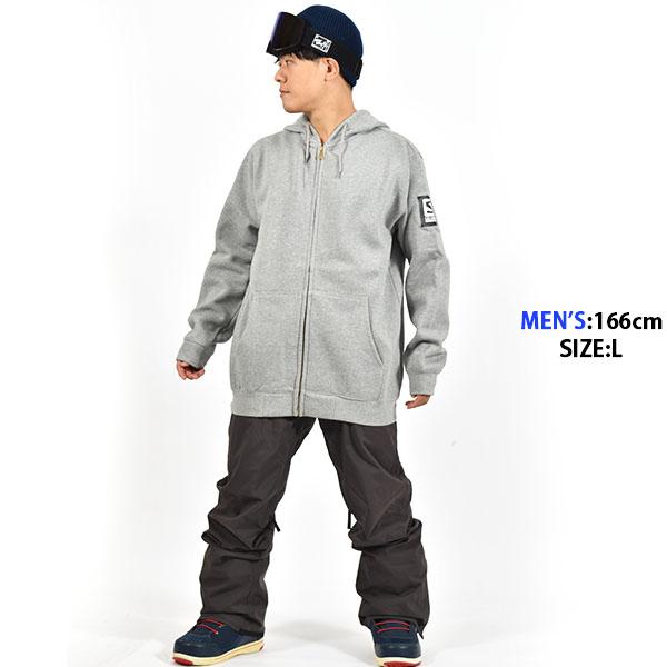 SALOMON（サロモン） 着丈が長い 長袖 ジップ パーカー メンズ SALOMON