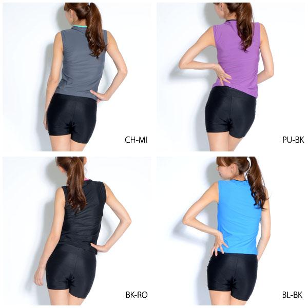 フィットネス 水着 上下 セット レディース セパレート フロントジップ