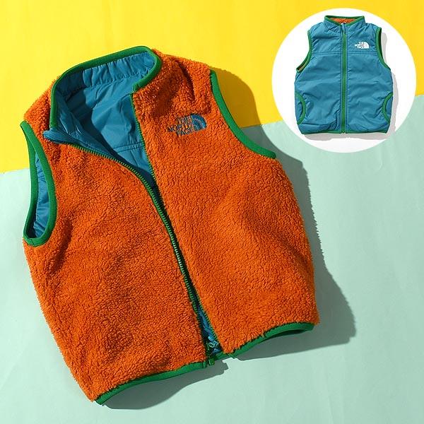 THE NORTH FACE フリースベスト オレンジ/ブラック