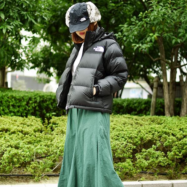90s THE NORTH FACE Nuptse Jacket オリーブ L ノースフェイス ヌプシ 