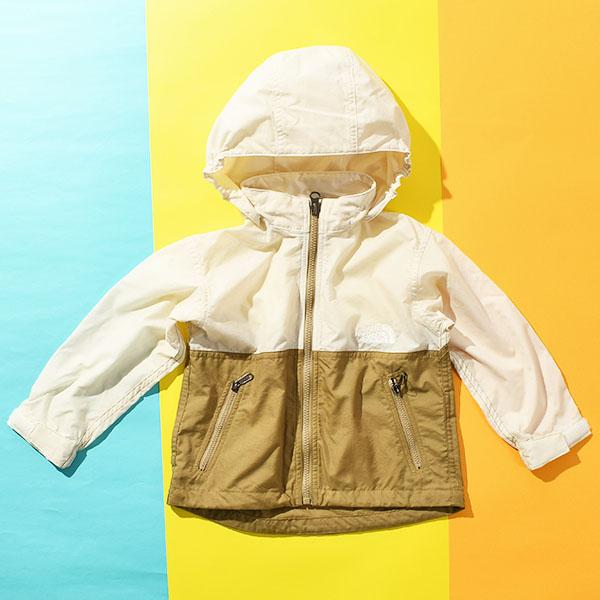 THE NORTH FACE ナイロンジャケット ベージュ 150 キッズ ザ・ノース・フェイス ジュニア 子供 アウトドアジャケット Compact