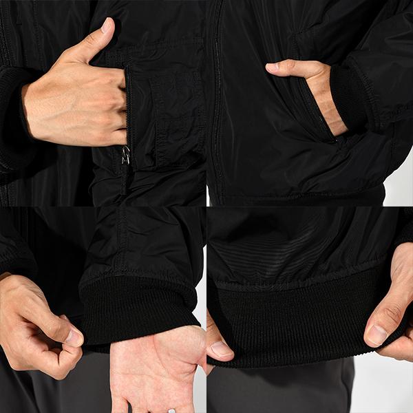 【ザ・ノースフェイス】ナイロンブルゾン　MA-1 中綿　黒　刺繍ロゴ THE NORTH FACE ブルゾン アウター 国内未発売 FACE(ザ・ノース