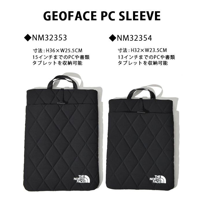 ノースフェイス 収納 ケース THE NORTH FACE ジオフェイスピーシースリーブ13インチ タブレット パソコン 書類 NM32354｜elephant｜15