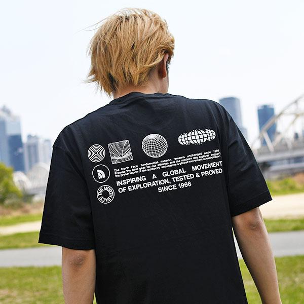 2026春夏新色 ネコポス発送！ノースフェイス Tシャツ メンズ レディース 半袖 吸汗速乾 THE NORTH FACE グローブ グリッド コットン nt32550の画像