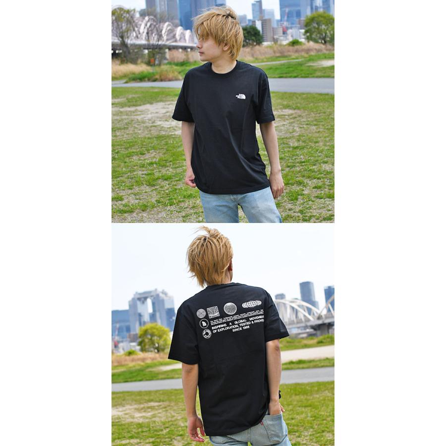 2026春夏新色 ネコポス発送！ノースフェイス Tシャツ メンズ レディース 半袖 吸汗速乾 THE NORTH FACE グローブ グリッド コットン nt32550の画像
