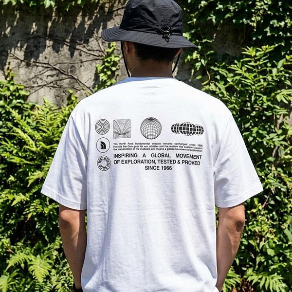 2026春夏新色 ネコポス発送！ノースフェイス Tシャツ メンズ レディース 半袖 吸汗速乾 THE NORTH FACE グローブ グリッド コットン nt32550の画像