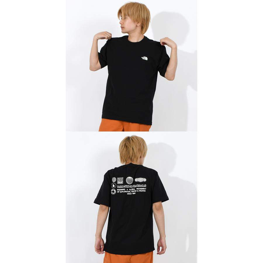 2026春夏新色 ネコポス発送！ノースフェイス Tシャツ メンズ レディース 半袖 吸汗速乾 THE NORTH FACE グローブ グリッド コットン nt32550の画像