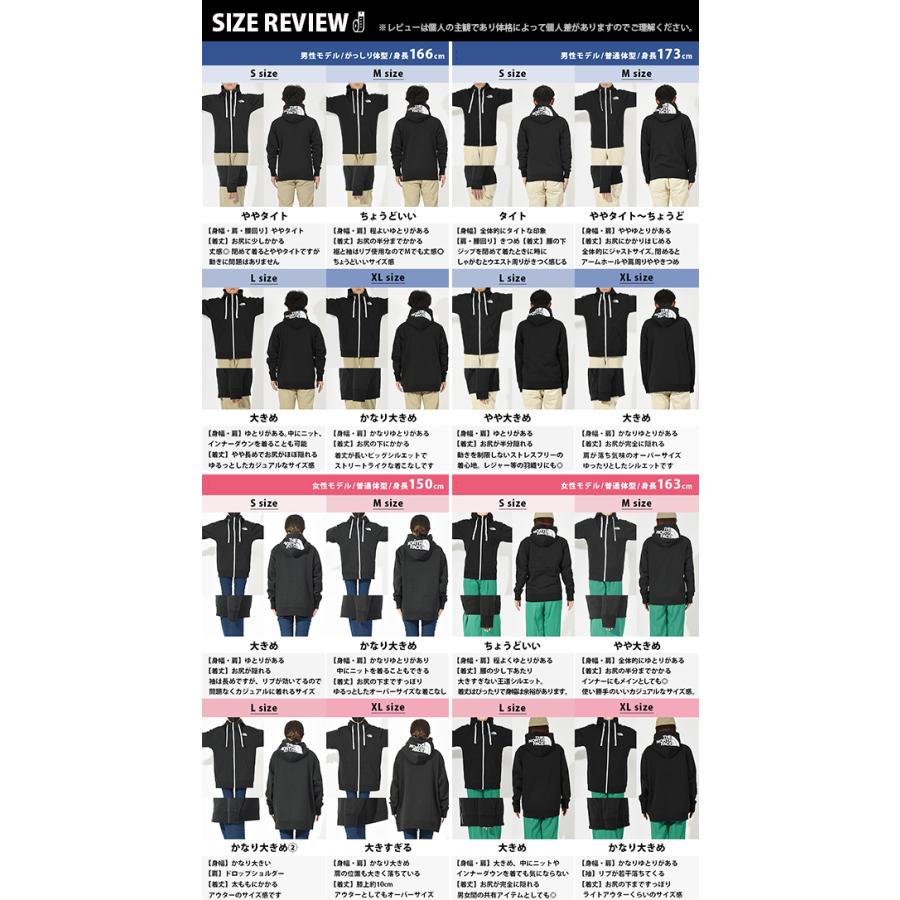 2026春夏新色 着用サイズ比較画像あり ノースフェイス スウェット パーカー メンズ レディース THE NORTH FACE フルジップ NT12442 | THE NORTH FACE | 11