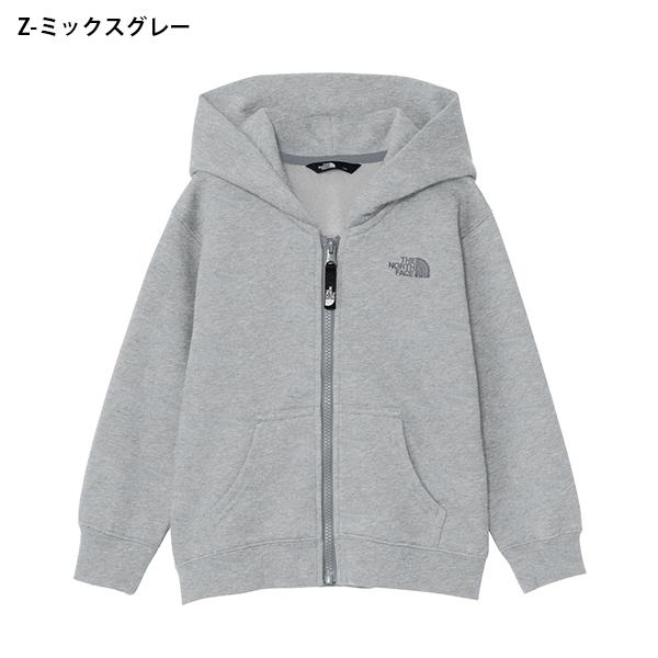 ノースフェイス キッズ 裏起毛 スウェット パーカー 子供 THE NORTH FACE リアビュー フルジップ フーディー フードロゴ NTT62560の画像