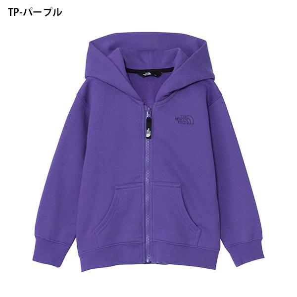 ノースフェイス キッズ 裏起毛 スウェット パーカー 子供 THE NORTH FACE リアビュー フルジップ フーディー フードロゴ NTT62560の画像