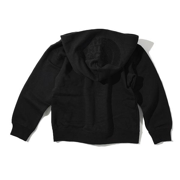 ノースフェイス キッズ 裏起毛 スウェット パーカー 子供 THE NORTH FACE リアビュー フルジップ フーディー フードロゴ NTT62560の画像