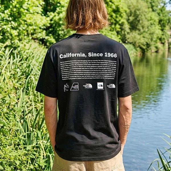 ネコポス発送！ 2026春夏新色 ノースフェイス 半袖Tシャツ メンズ レディース 生地厚 速乾 THE NORTH FACE バックプリント NT32407 ブラックの画像