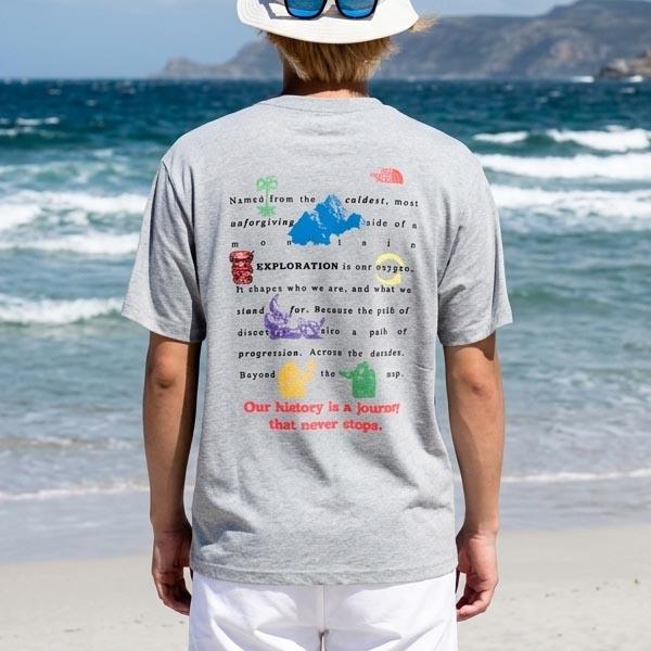爆買 注目デザイン 2026春夏新作 ネコポス発送！ ノースフェイス 半袖Tシャツ メンズ レディース バックプリント THE NORTH FACE ジャーニー ヒストリー NT32643の画像