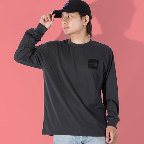 新品　ノースフェイス　スタンダード　ヘム　ロゴ　Tシャツ 長袖Tシャツ THE NORTH FACE ( ザ ノースフェイス) BIGロゴ クルーネック ロング