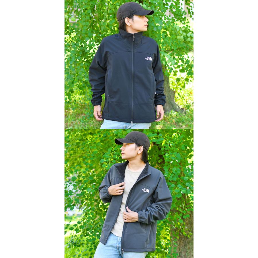 ノースフェイス ソフトシェル ジャケット メンズ XXL / アウトドア 裏 フリース ストレッチ ブルゾン フルジップ ハイネック 大きいサイズ THE NORTH FACE（ザ ノースフェイス） 【軽い 温かい ムレない】ノース