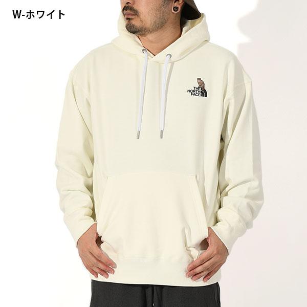 ノースフェイス スウェットパーカー フーディー ロゴ刺繍 キャメル×ホワイト THE NORTH FACE（ザ ノースフェイス） パーカー 国内未発売 THE NORTH
