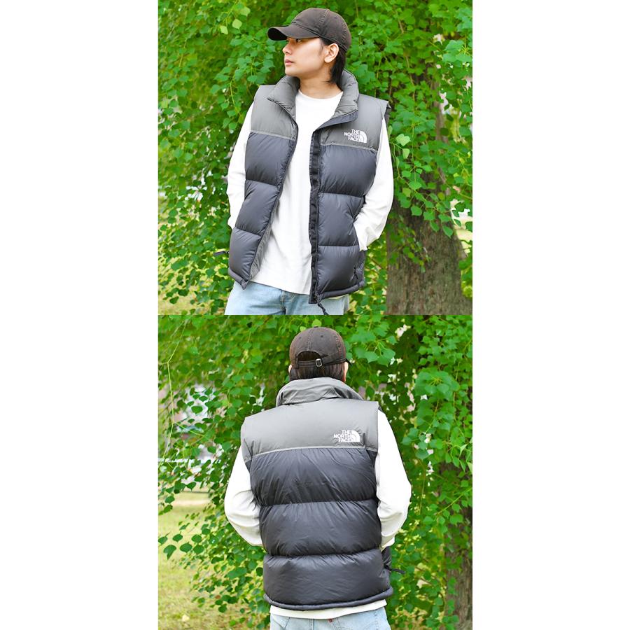 ノースフェイス ダウンベスト ヌプシ メンズ M グレー 刺繍ロゴ 700フィル THE NORTH FACE（ザ ノースフェイス） 2026秋冬新色 ノースフェイス 高
