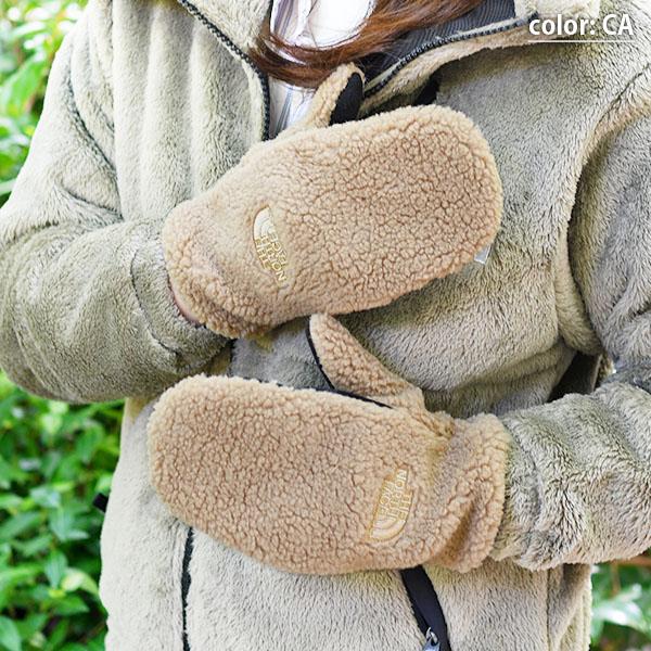 THE NORTH FACE ベージュ ナイロン ミトン 手袋 THE NORTH FACE（ザ ノースフェイス） ノースフェイス タッチパネル