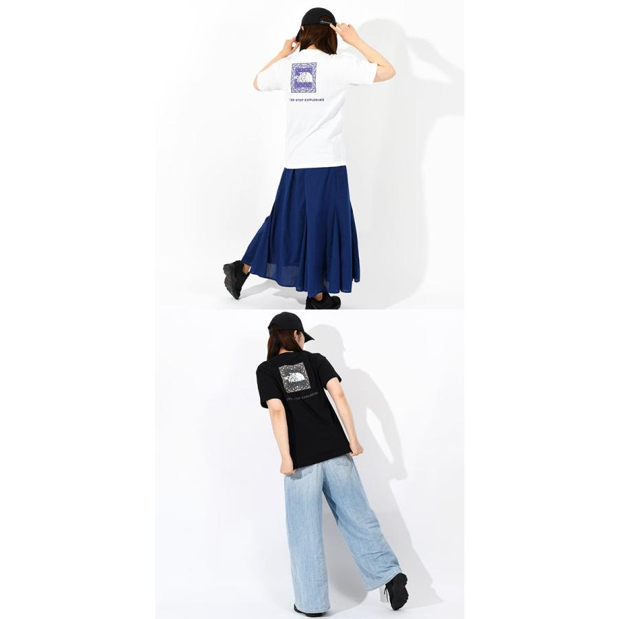 ネコポス発送！送料無料 2026春夏新色 ノースフェイス バンダナ柄 半袖Tシャツ レディース 吸汗速乾 THE NORTH FACE スクエア ロゴ NTW32446の画像
